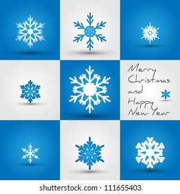 card with snowflakes