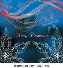 card with snowflakes