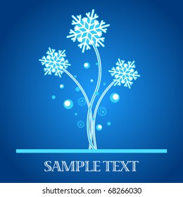 Card with snowflakes