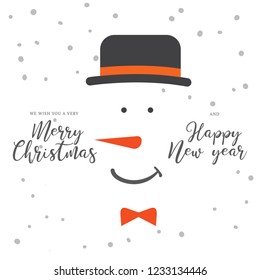 Card with snowman