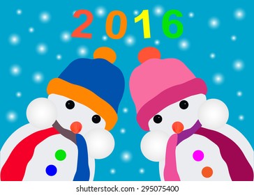 Card with a snowman