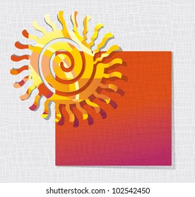 Card with the solar symbol.