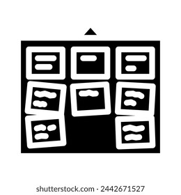 card sorting ux ui design glyph icon vector. card sorting ux ui design sign. isolated symbol illustration