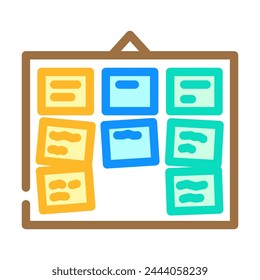 card sorting ux ui design color icon vector. card sorting ux ui design sign. isolated symbol illustration