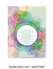 card with space for text doodle design element