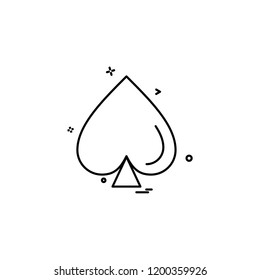 Card spade icon design vector 