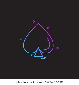 Card spade icon design vector 