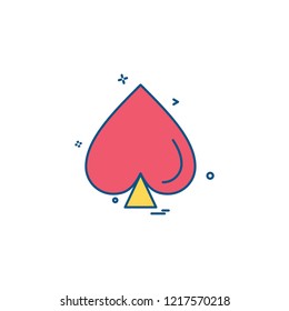 Card spade icon design vector 