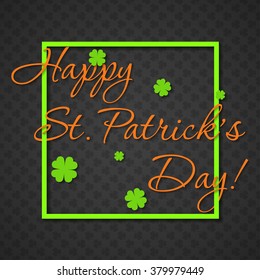 Card for st. patrick's day.  Retro Patterns for Placards, Posters, Flyers and Banner Designs.