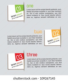 Card with steps and instructions vector illustration