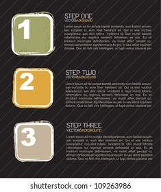 card with the steps. Vector Illustration