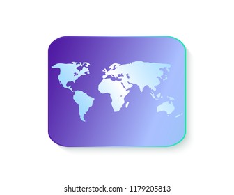 Card sticker of different colors with shadow