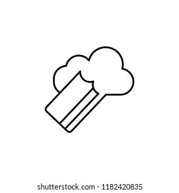 card storage. Element of online shopping icon for mobile concept and web apps. Thin line card storage can be used for web and mobile on white background