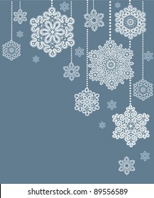 Card  with  stylized  Christmas  snowflake.