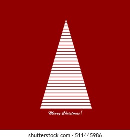 Card with stylized Christmas tree