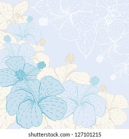 Card with stylized  flowers.