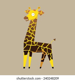 card stylized giraffe