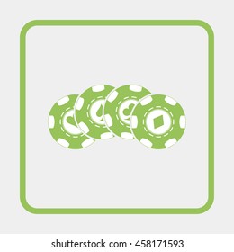Card suit casino chips.