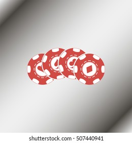 Card suit casino chips.