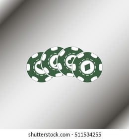 Card suit casino chips.