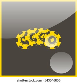 Card suit casino chips.