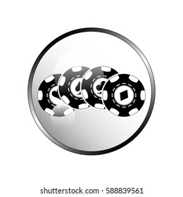 Card suit casino chips.