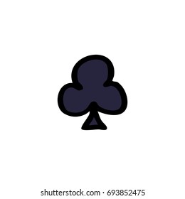 card suit doodle icon
