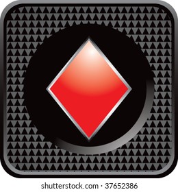 card suit on black square web button