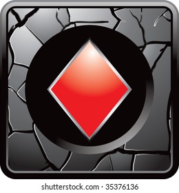 card suit on cracked icon