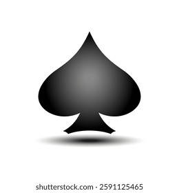 Card suit of spades on a white background. Vector image.