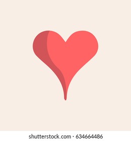 Card suit symbol heart icon vector illustration