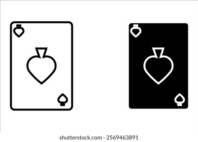 Card suit vector icon set icon set. vector illustration, pictogram isolated on white background. color editable