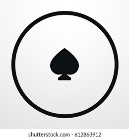 Card suit Vector illustration Stencil with card suits of spades on white background Card games Paper art