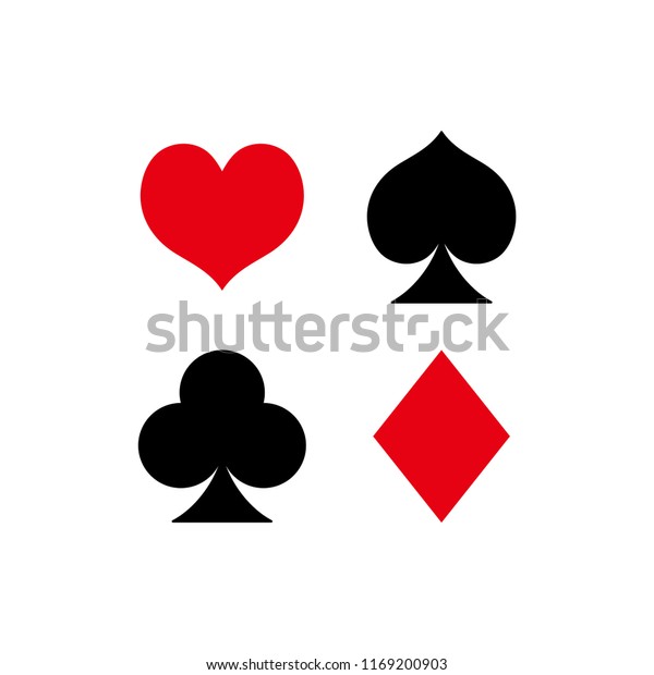  card suites game flat
icon vector