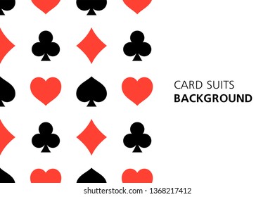 Card suits background. isolated on white background