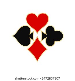 Card suits. Casino game symbol