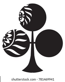 Card suits crosses with a white pattern.