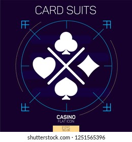 Card suits flat icon