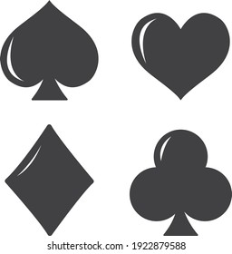 Card Suits flat vector icon. UI and UX, website or mobile application.