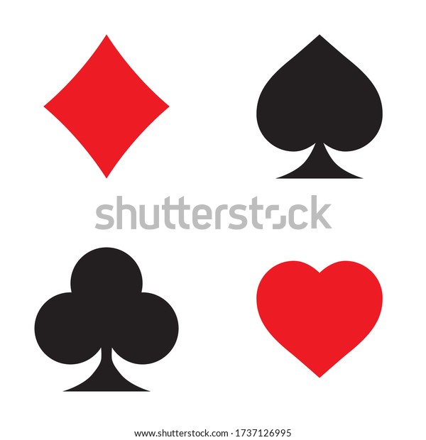 Card Suits Four Types Playing Cards Stock Vector (Royalty Free ...