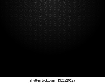 Card suits grey line pattern shadow poker casino vector illustration