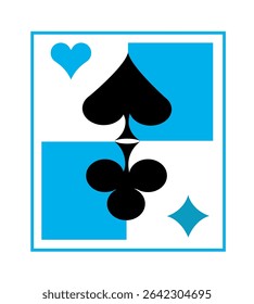 Card suits icon on white background. Vector illustration