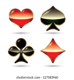 Card suits isolated. Vector illustration