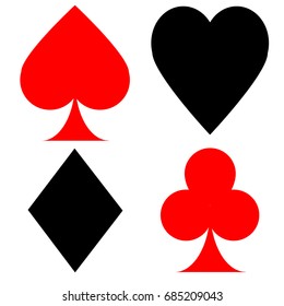 Card suits on the contrary