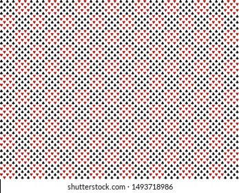 Card suits pattern red black illustration