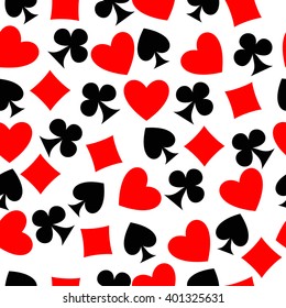 card suits seamless pattern