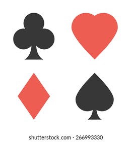 Card suits. Vector illustration.