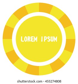 card sun. Vector Illustration