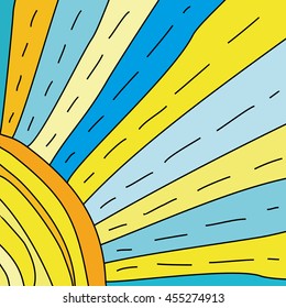 card sun. Vector Illustration