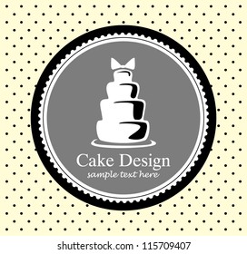 card with sweet wedding cake